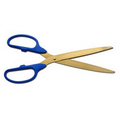 Ceremonial Ribbon Cutting Scissors with Blue Handles / Gold Blades (25")